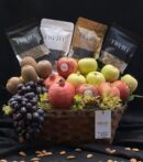 Deluxe Apple, Kiwi & Pomegranate Gift Basket