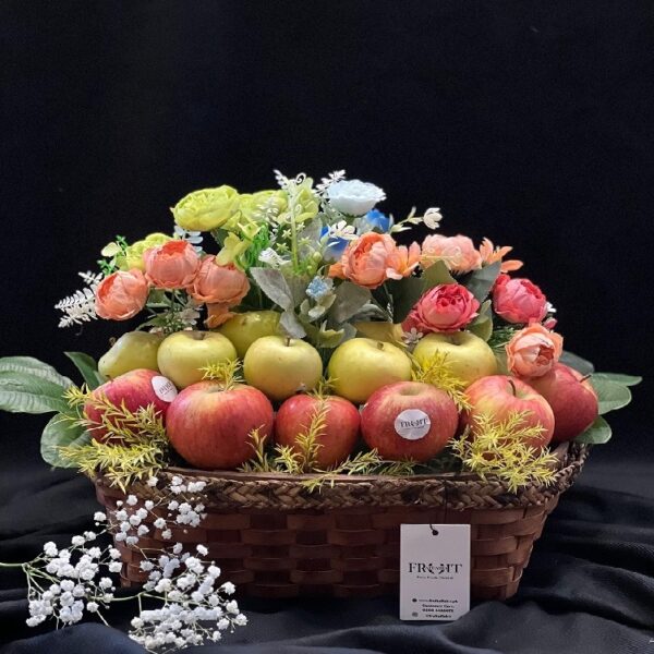 Deluxe Red & Green Apple Basket