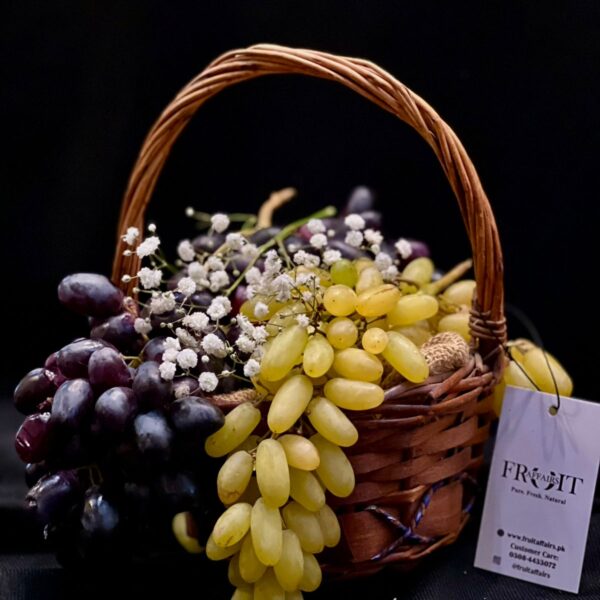 Premium Black & Sundar Khani Grapes Basket