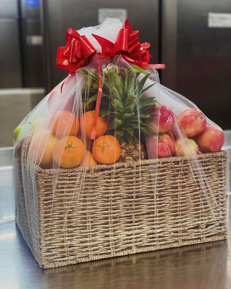 Premium Mixed Fruit Basket with Pineapple